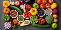 healthy-eating-ingredients-fresh-vegetables-fruits-superfood-nutrition-diet-vegan-food-concept-concrete-background-143878098